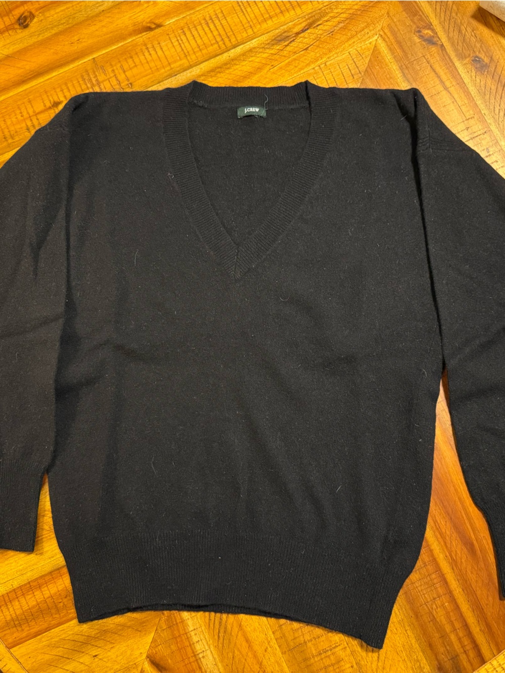 J. Crew Black V-Neck Sweater